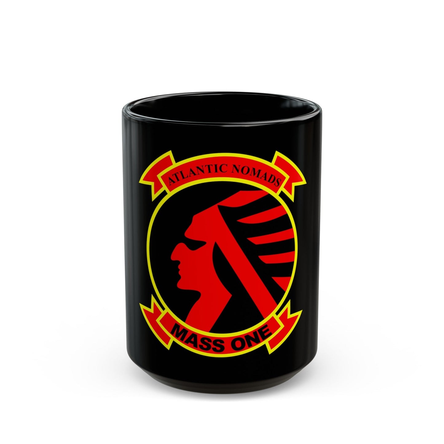 Marine Air Support Squadron 1 (USMC) Black Coffee Mug-15oz-The Sticker Space