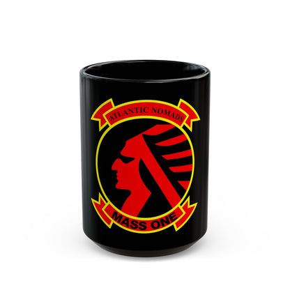 Marine Air Support Squadron 1 (USMC) Black Coffee Mug-15oz-The Sticker Space