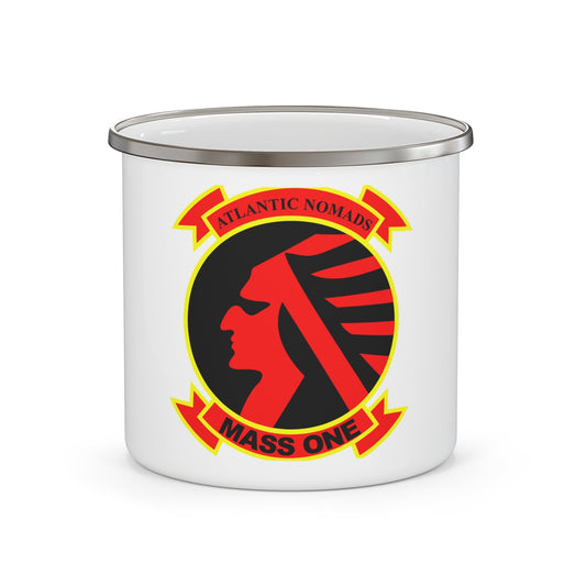 Marine Air Support Squadron 1 (USMC) Enamel Mug-12oz-The Sticker Space