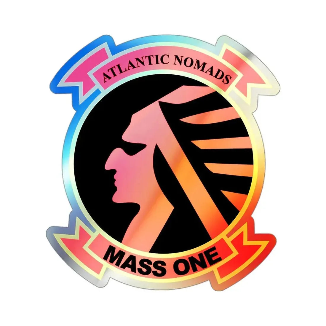 Marine Air Support Squadron 1 (USMC) Holographic STICKER Die-Cut Vinyl Decal 3 Inch - The Sticker Space