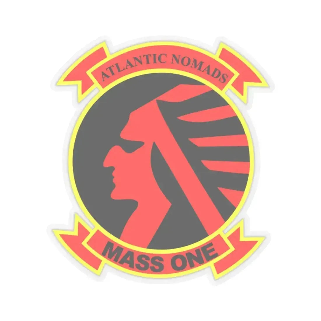 Marine Air Support Squadron 1 (USMC) STICKER Vinyl Kiss-Cut Decal 2 Inch Transparent - The Sticker Space