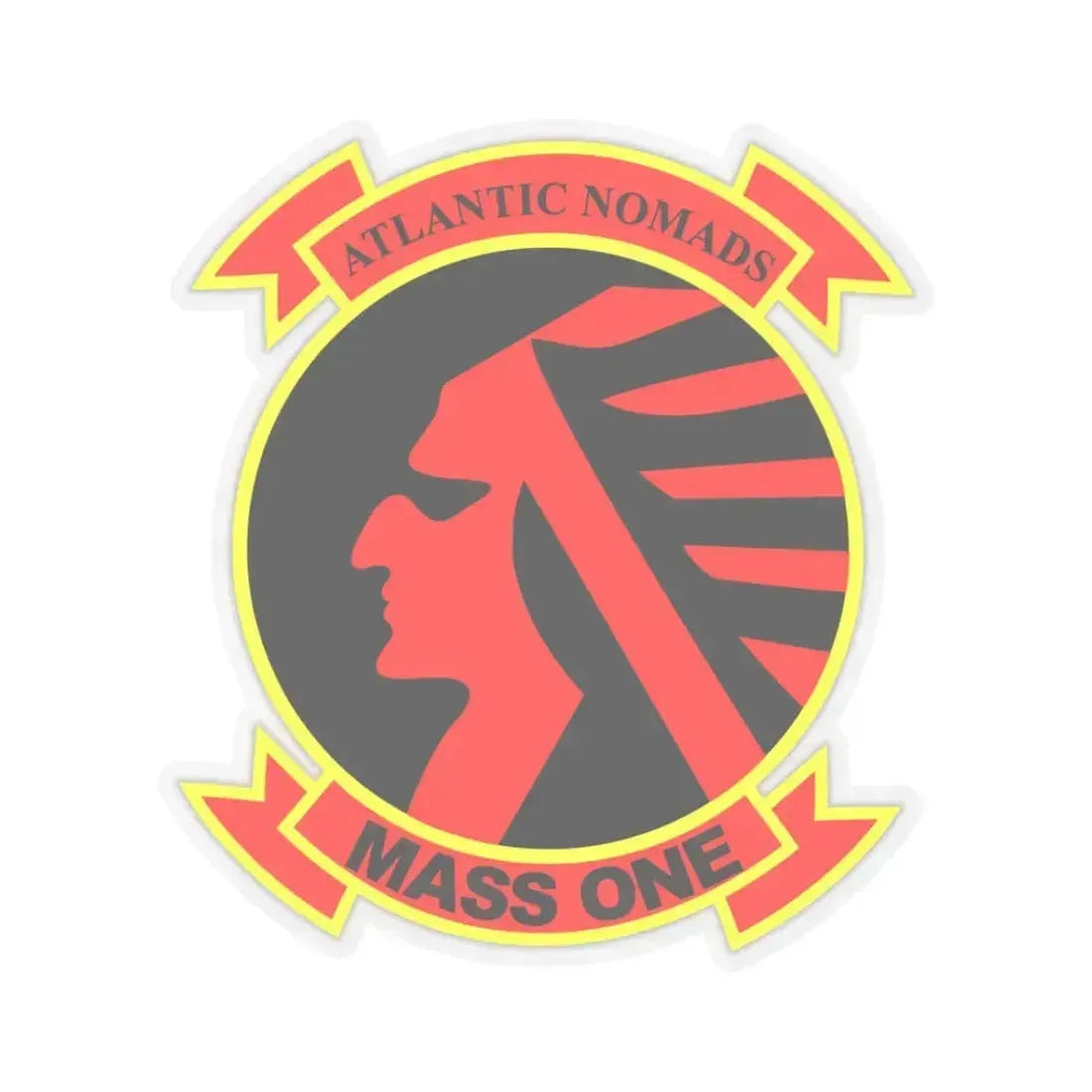 Marine Air Support Squadron 1 (USMC) STICKER Vinyl Kiss-Cut Decal 3 Inch Transparent - The Sticker Space
