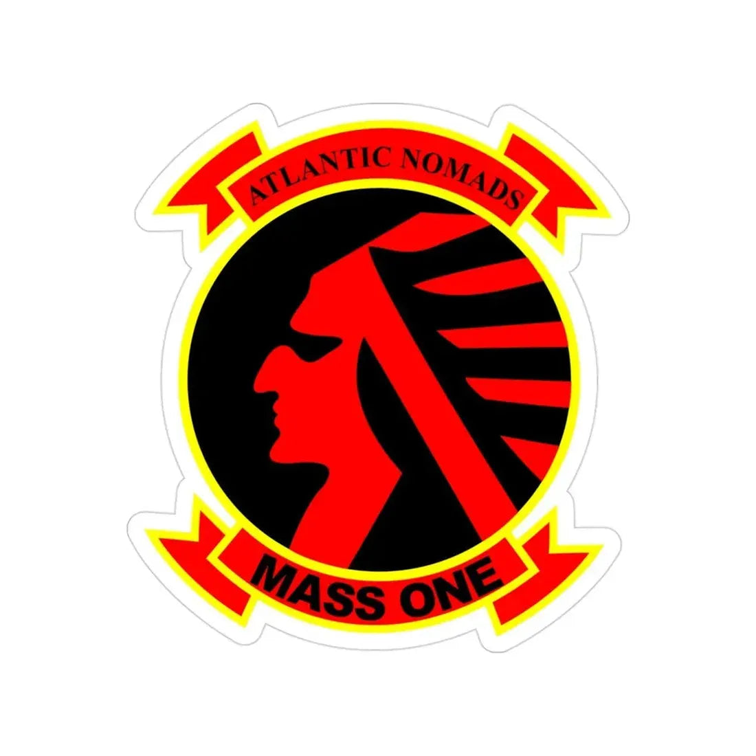 Marine Air Support Squadron 1 (USMC) Transparent STICKER Die-Cut Vinyl Decal 3 Inch - The Sticker Space