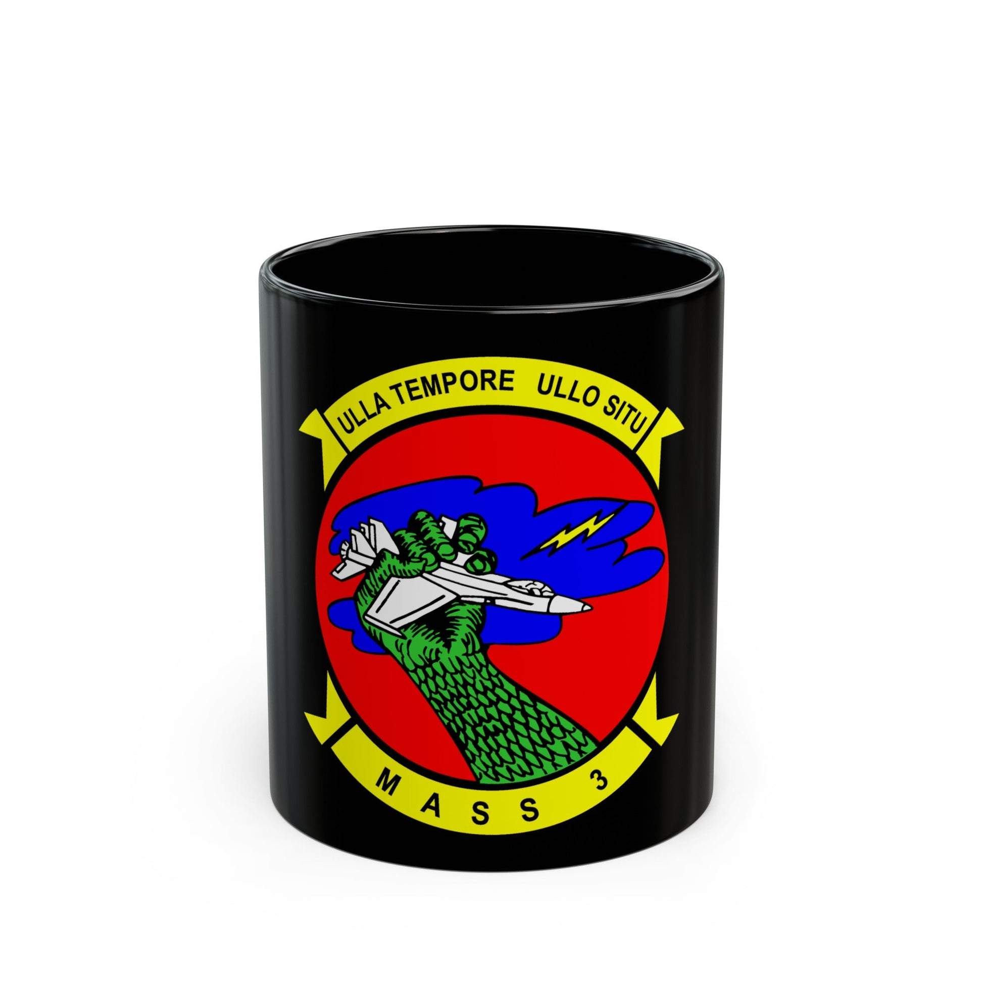 Marine Air Support Squadron 3 (USMC) Black Coffee Mug-11oz-The Sticker Space