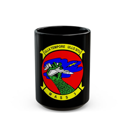 Marine Air Support Squadron 3 (USMC) Black Coffee Mug-15oz-The Sticker Space