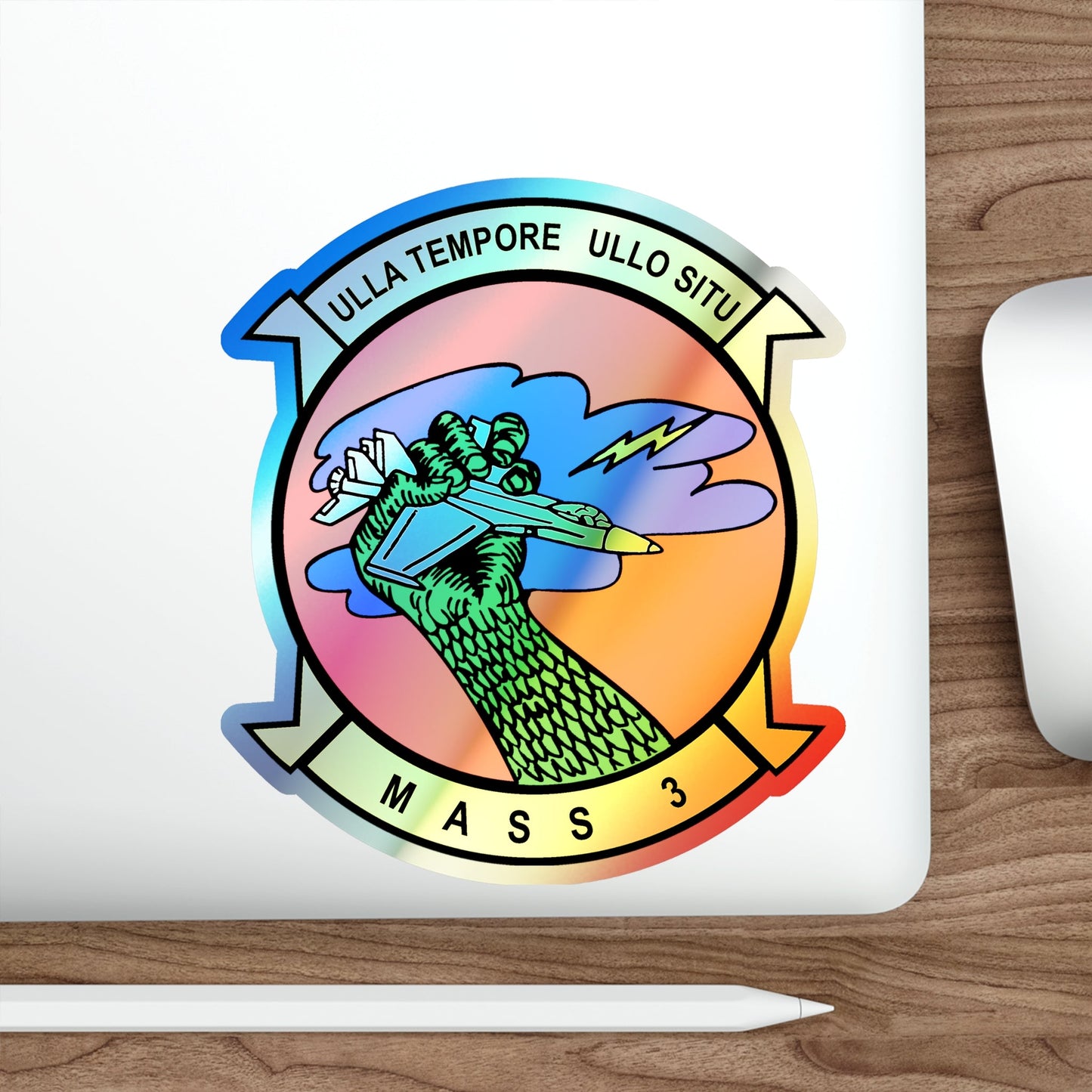 Marine Air Support Squadron 3 (USMC) Holographic STICKER Die-Cut Vinyl Decal-The Sticker Space