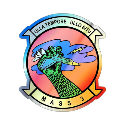 Marine Air Support Squadron 3 (USMC) Holographic STICKER Die-Cut Vinyl Decal - The Sticker Space