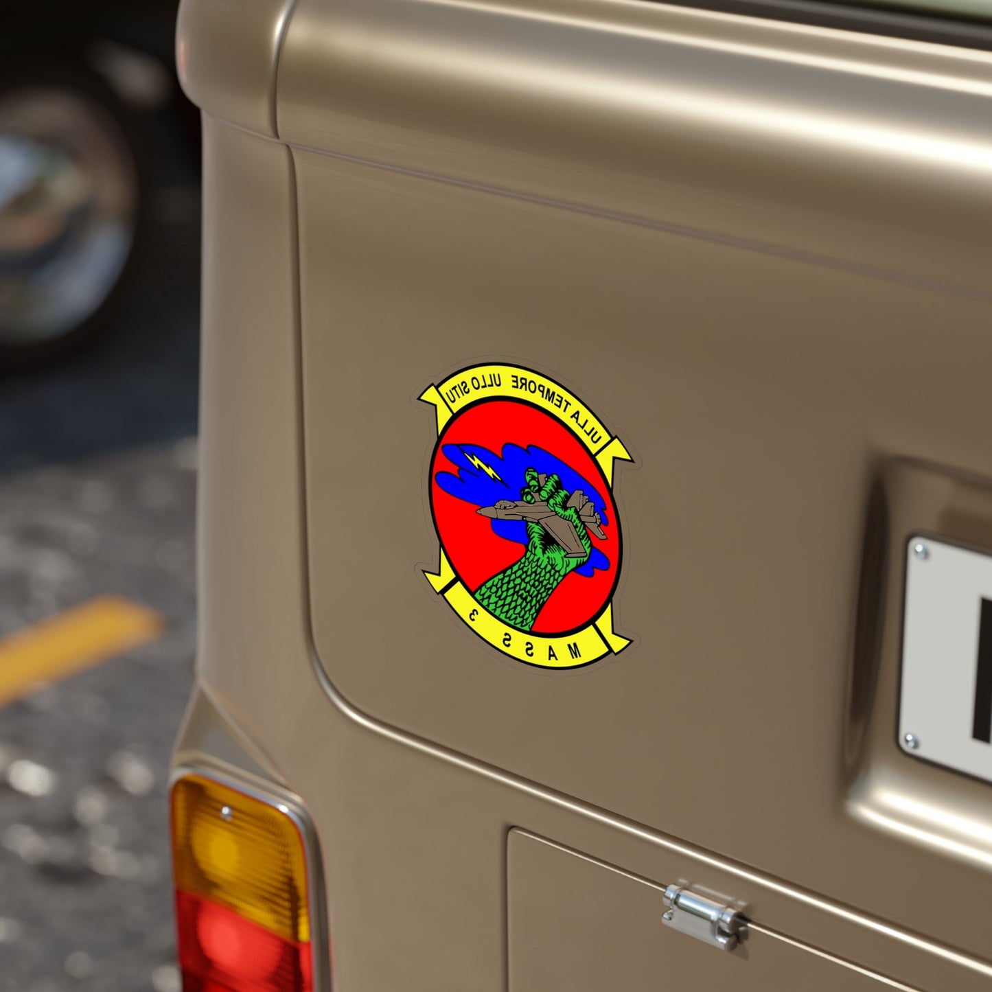 Marine Air Support Squadron 3 (USMC) REVERSE PRINT Transparent STICKER-The Sticker Space