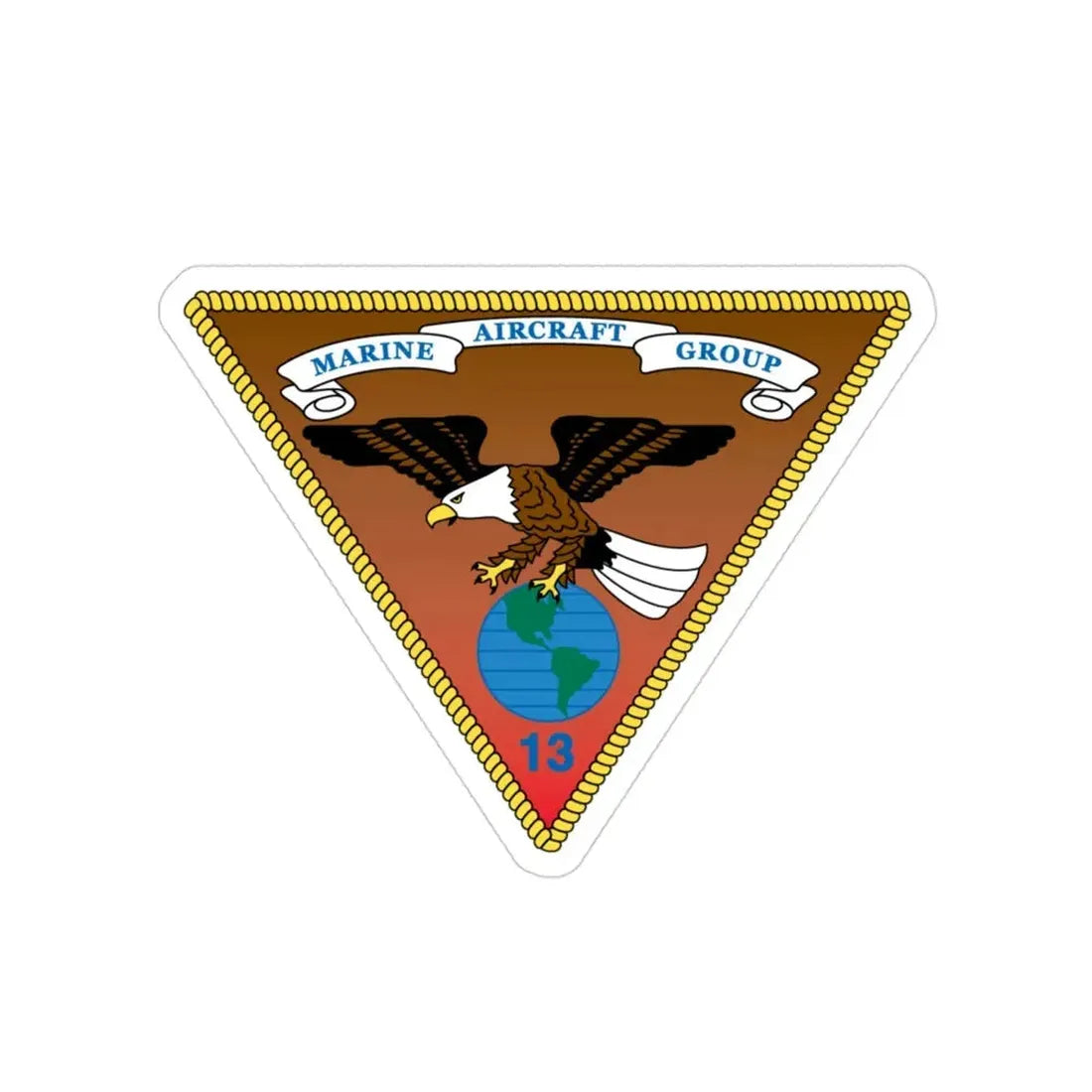 Marine Aircraft Group 13 alt (USMC) Transparent STICKER Die-Cut Vinyl Decal 3 Inch - The Sticker Space