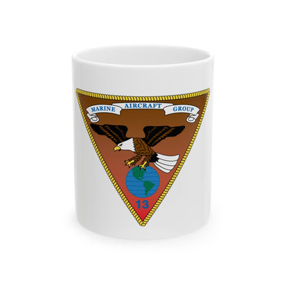 Marine Aircraft Group 13 alt (USMC) White Coffee Mug-11oz-The Sticker Space