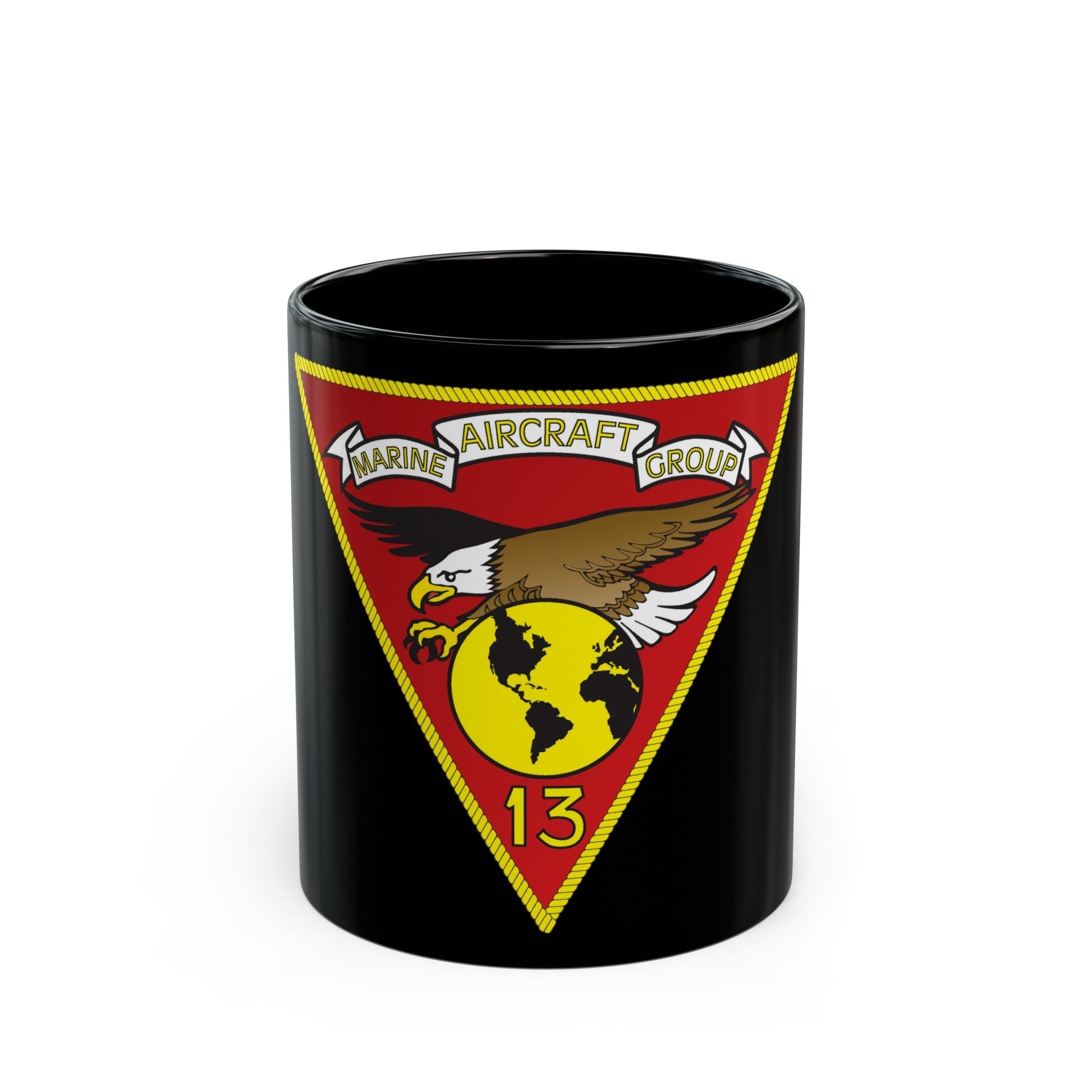 Marine Aircraft Group 13 (USMC) Black Coffee Mug-11oz-The Sticker Space