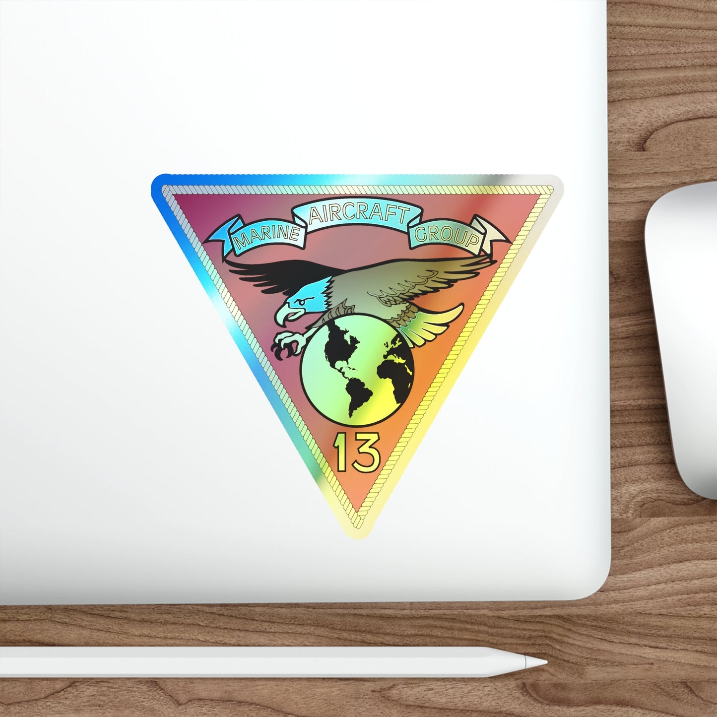 Marine Aircraft Group 13 (USMC) Holographic STICKER Die-Cut Vinyl Decal-The Sticker Space