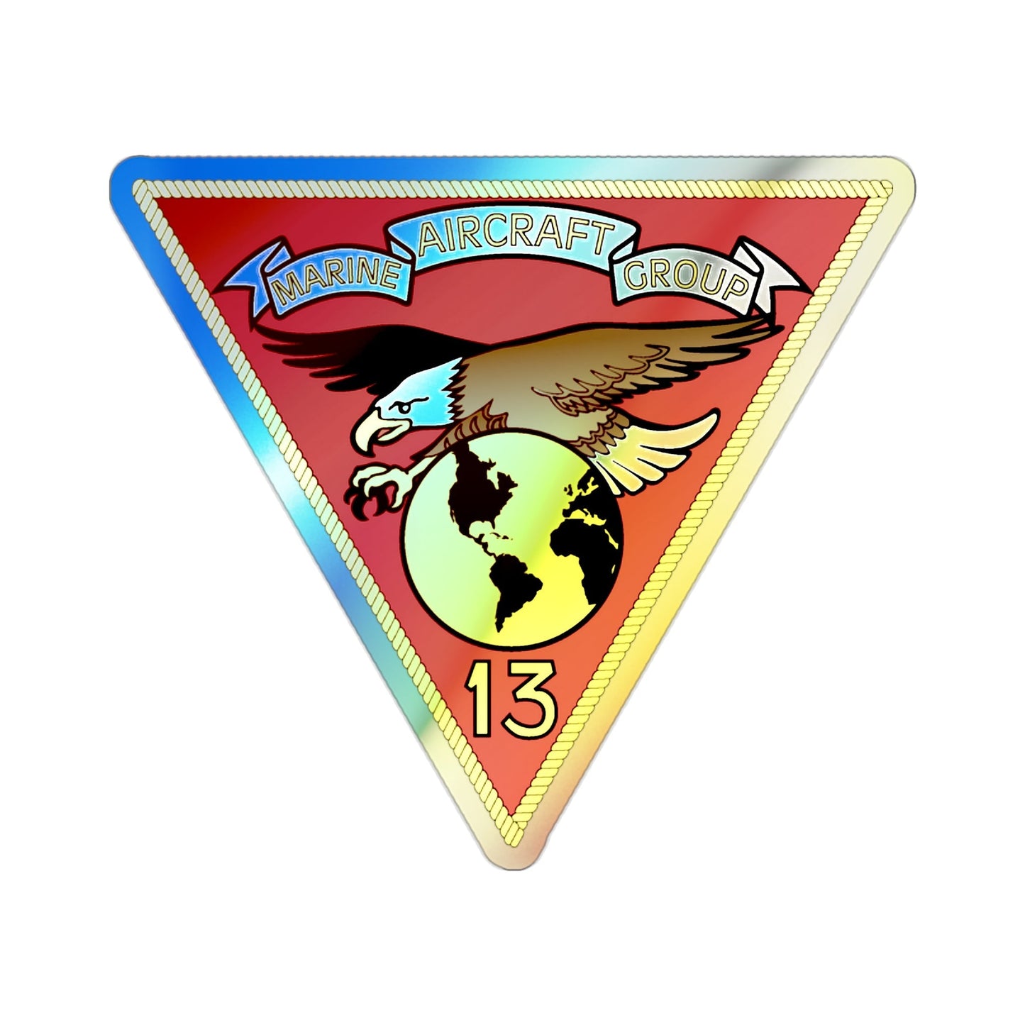 Marine Aircraft Group 13 (USMC) Holographic STICKER Die-Cut Vinyl Decal-2 Inch-The Sticker Space