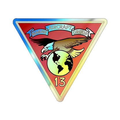 Marine Aircraft Group 13 (USMC) Holographic STICKER Die-Cut Vinyl Decal 5 Inch Holographic - The Sticker Space