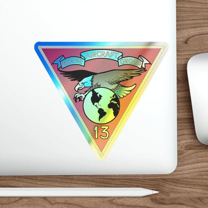 Marine Aircraft Group 13 (USMC) Holographic STICKER Die-Cut Vinyl Decal-The Sticker Space