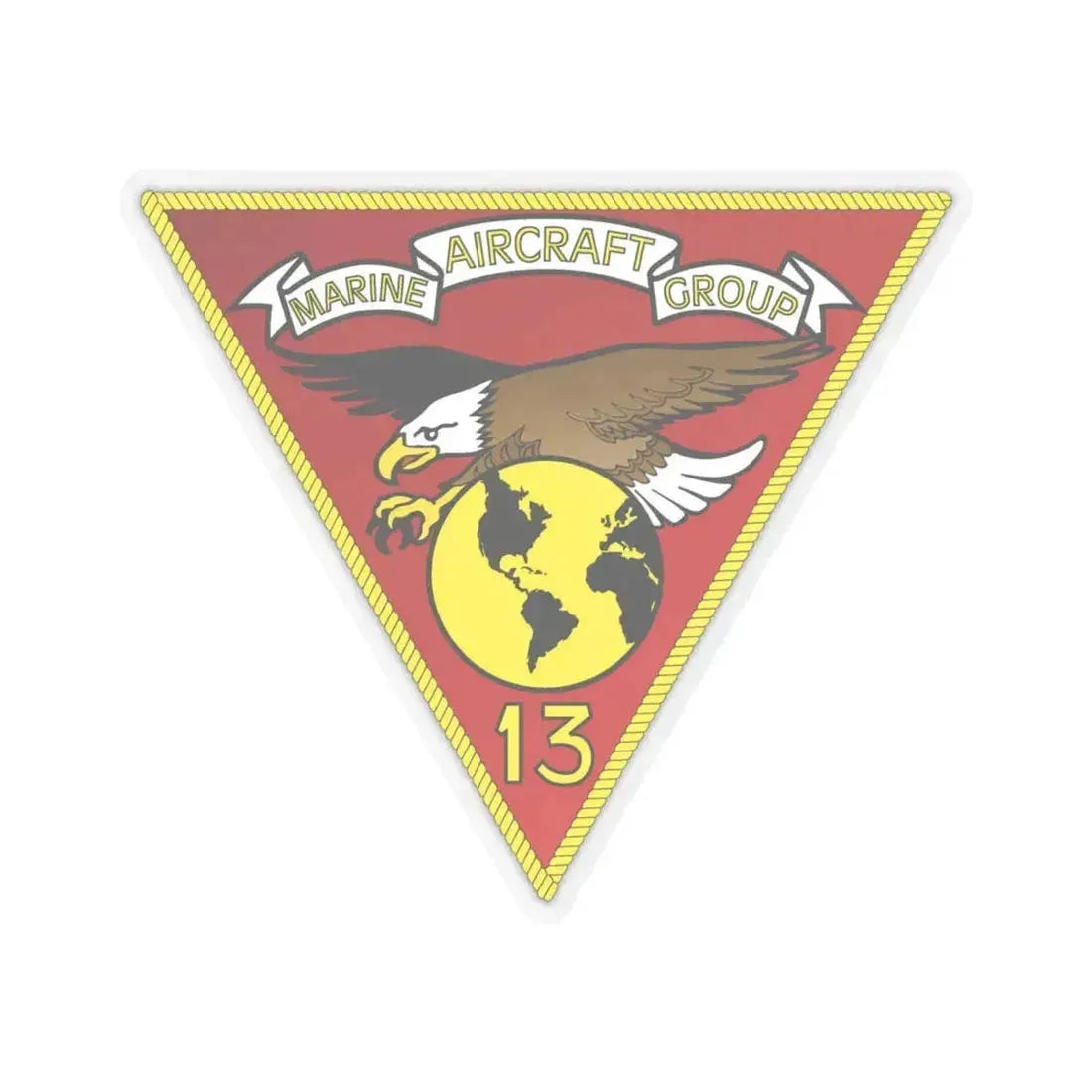 Marine Aircraft Group 13 (USMC) STICKER Vinyl Kiss-Cut Decal 4 Inch Transparent - The Sticker Space