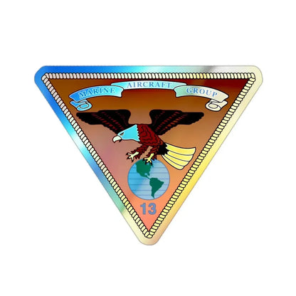 Marine Aircraft Group 13 v2 (USMC) Holographic STICKER Die-Cut Vinyl Decal 2 Inch - The Sticker Space