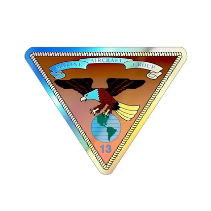 Marine Aircraft Group 13 v2 (USMC) Holographic STICKER Die-Cut Vinyl Decal 4 Inch - The Sticker Space