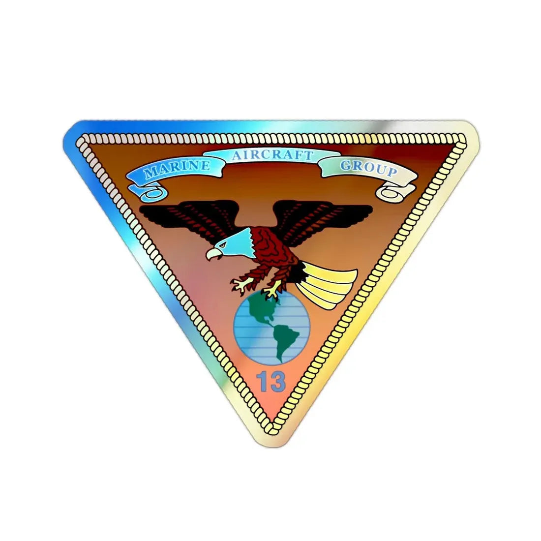 Marine Aircraft Group 13 v2 (USMC) Holographic STICKER Die-Cut Vinyl Decal - The Sticker Space