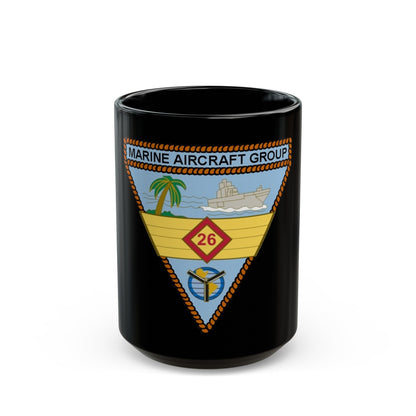 Marine Aircraft Group 26 (USMC) Black Coffee Mug-15oz-The Sticker Space