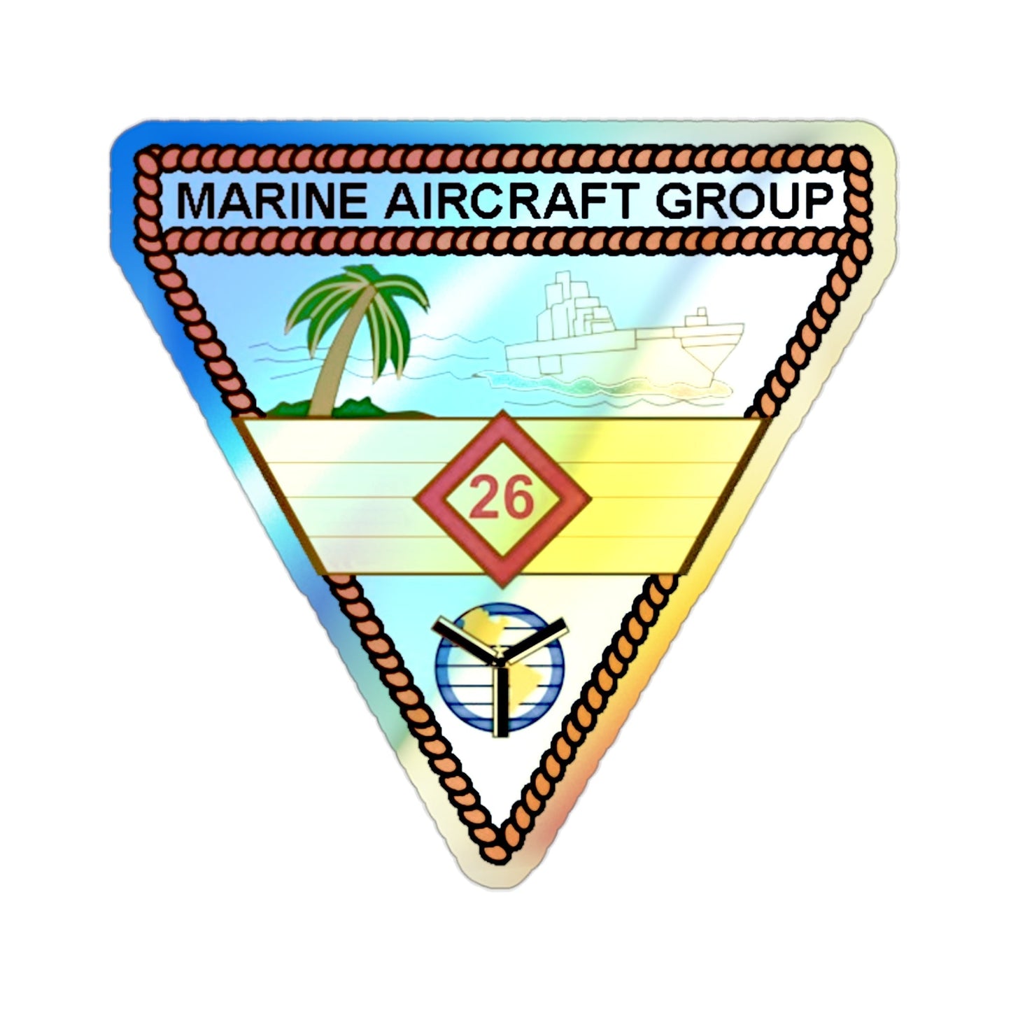 Marine Aircraft Group 26 (USMC) Holographic STICKER Die-Cut Vinyl Decal-2 Inch-The Sticker Space