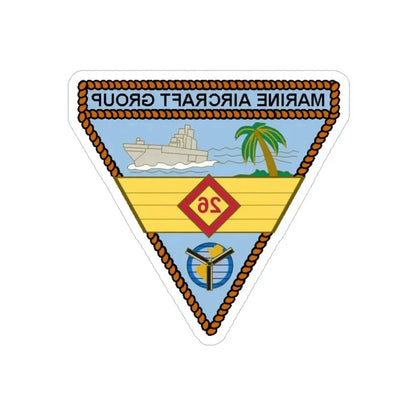 Marine Aircraft Group 26 (USMC) REVERSE PRINT Transparent Die-Cut STICKER 6 Inch Die-Cut Transparent - The Sticker Space