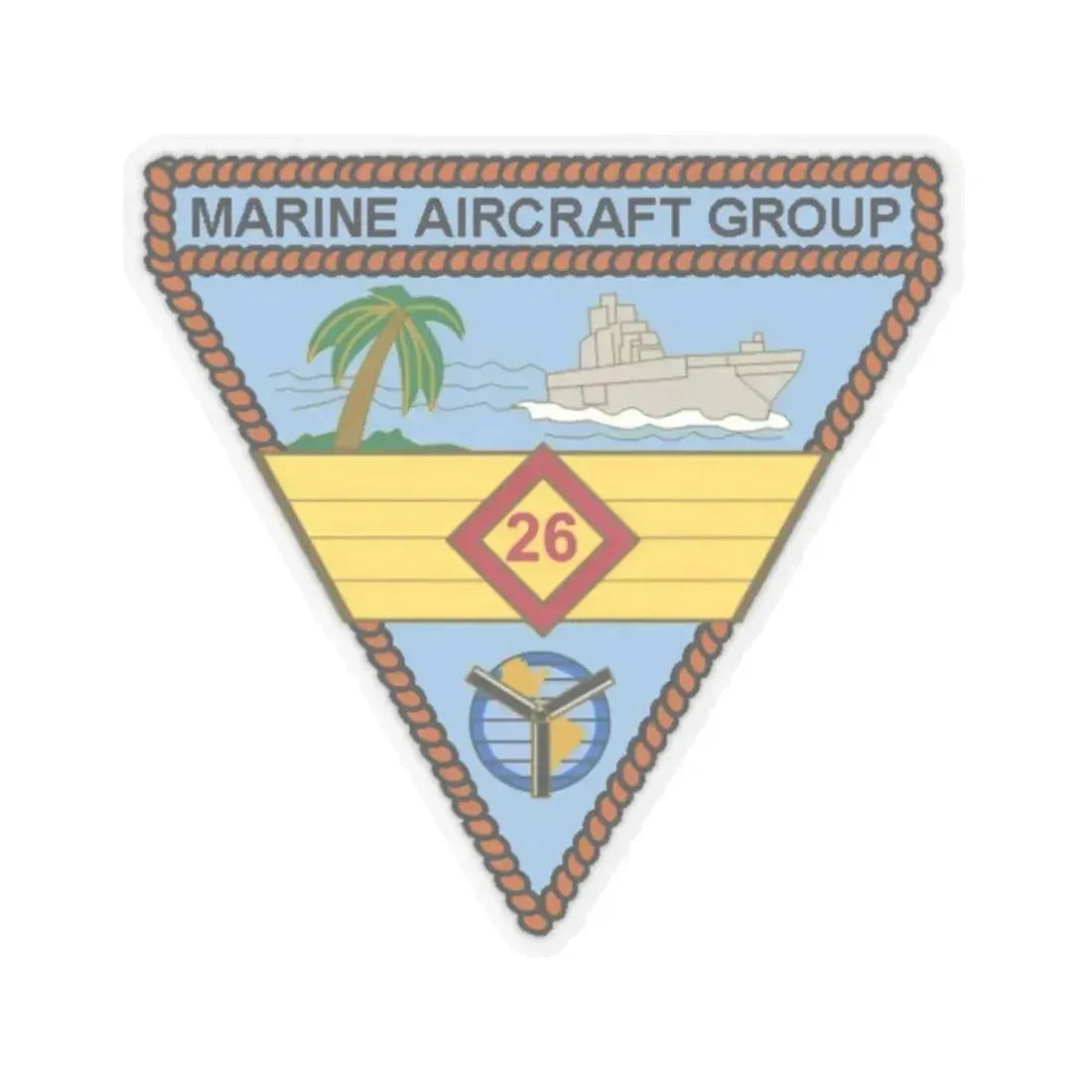 Marine Aircraft Group 26 (USMC) STICKER Vinyl Kiss-Cut Decal 2 Inch Transparent - The Sticker Space