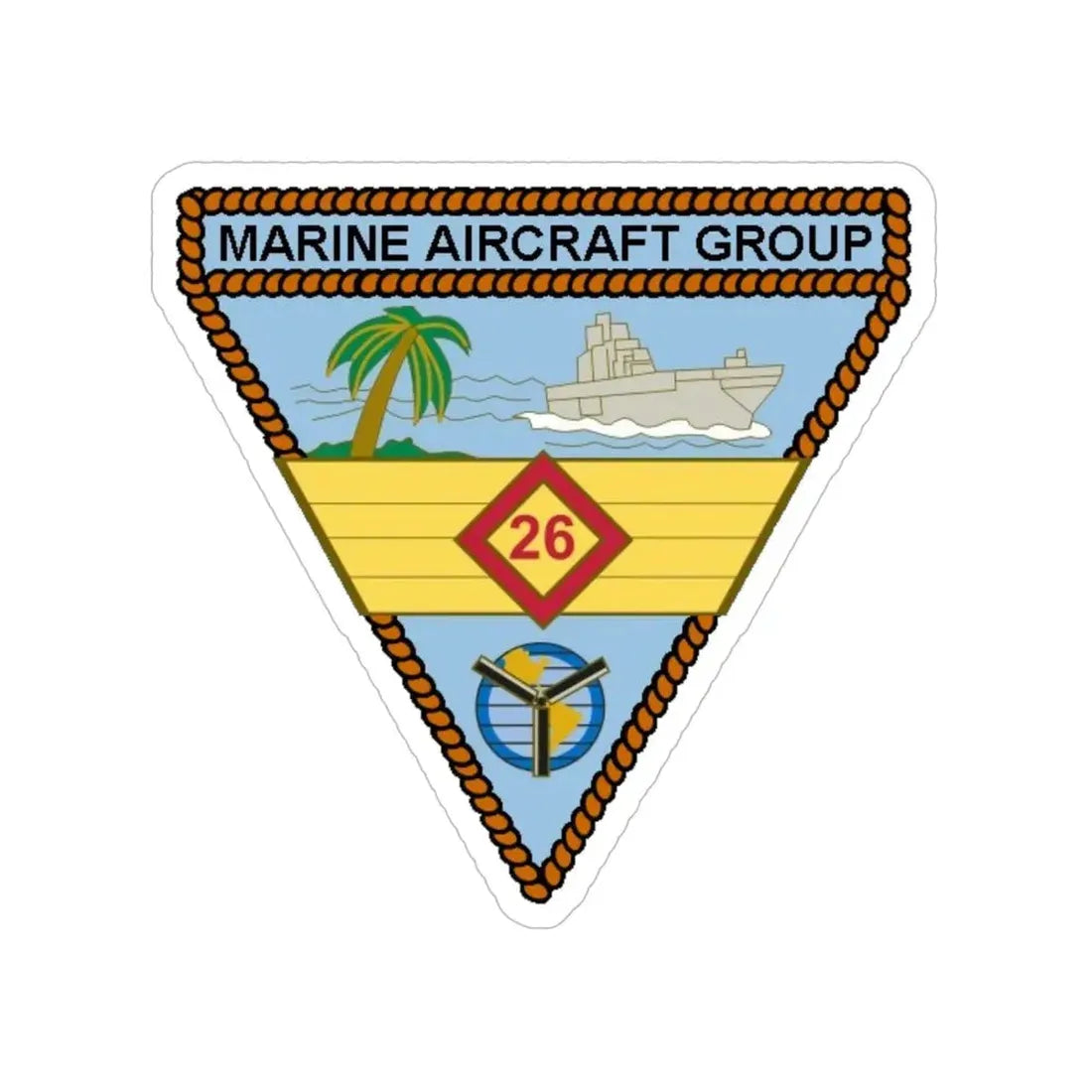 Marine Aircraft Group 26 (USMC) Transparent STICKER Die-Cut Vinyl Decal 5 Inch - The Sticker Space