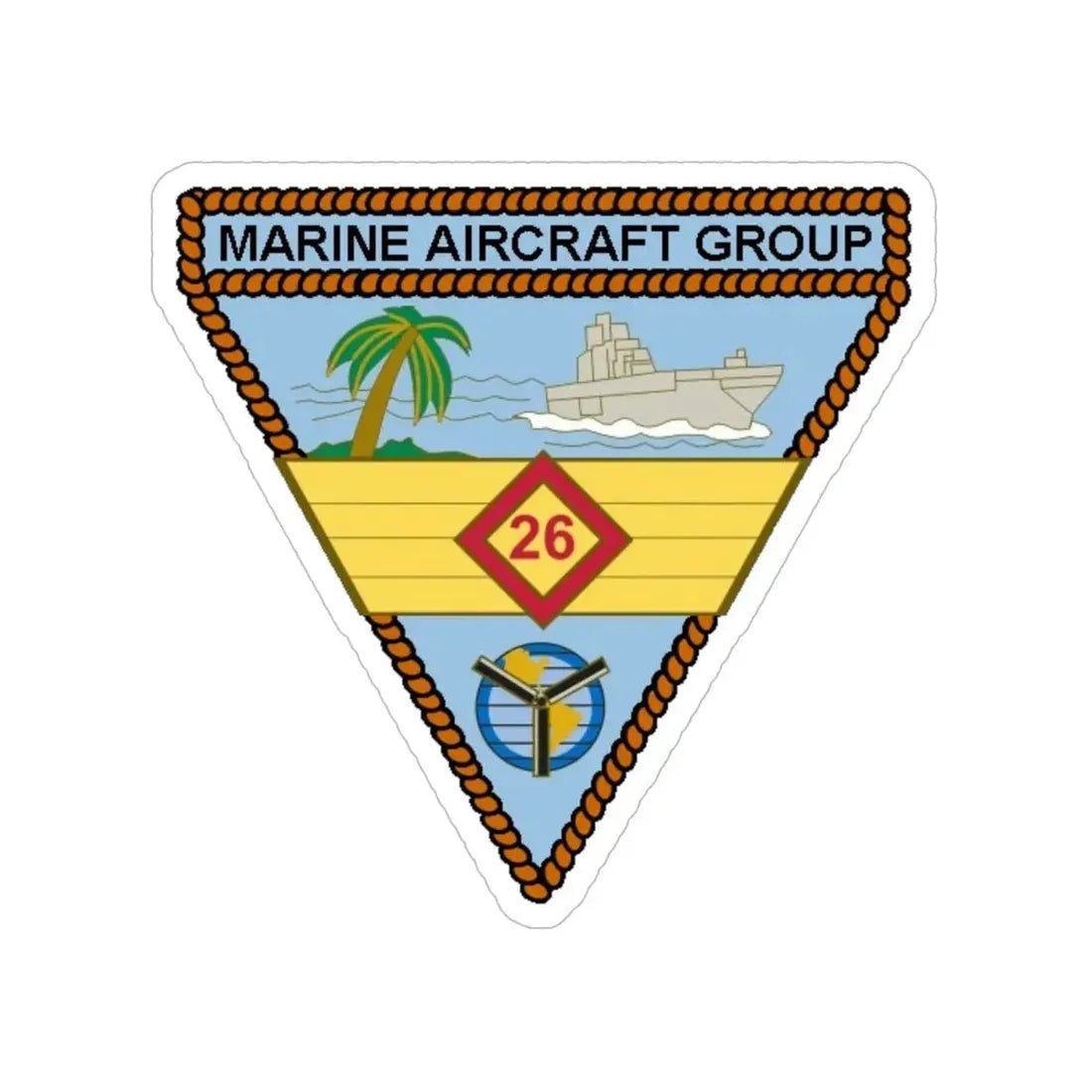 Marine Aircraft Group 26 (USMC) Transparent STICKER Die-Cut Vinyl Decal 6 Inch - The Sticker Space