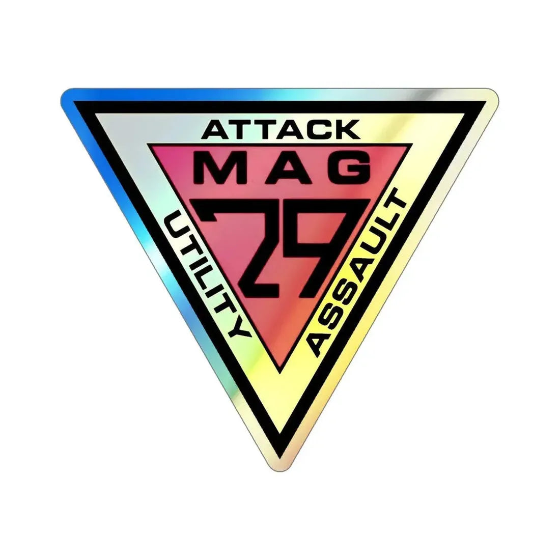 Marine Aircraft Group 29 (USMC) Holographic STICKER Die-Cut Vinyl Decal 6 Inch Holographic - The Sticker Space