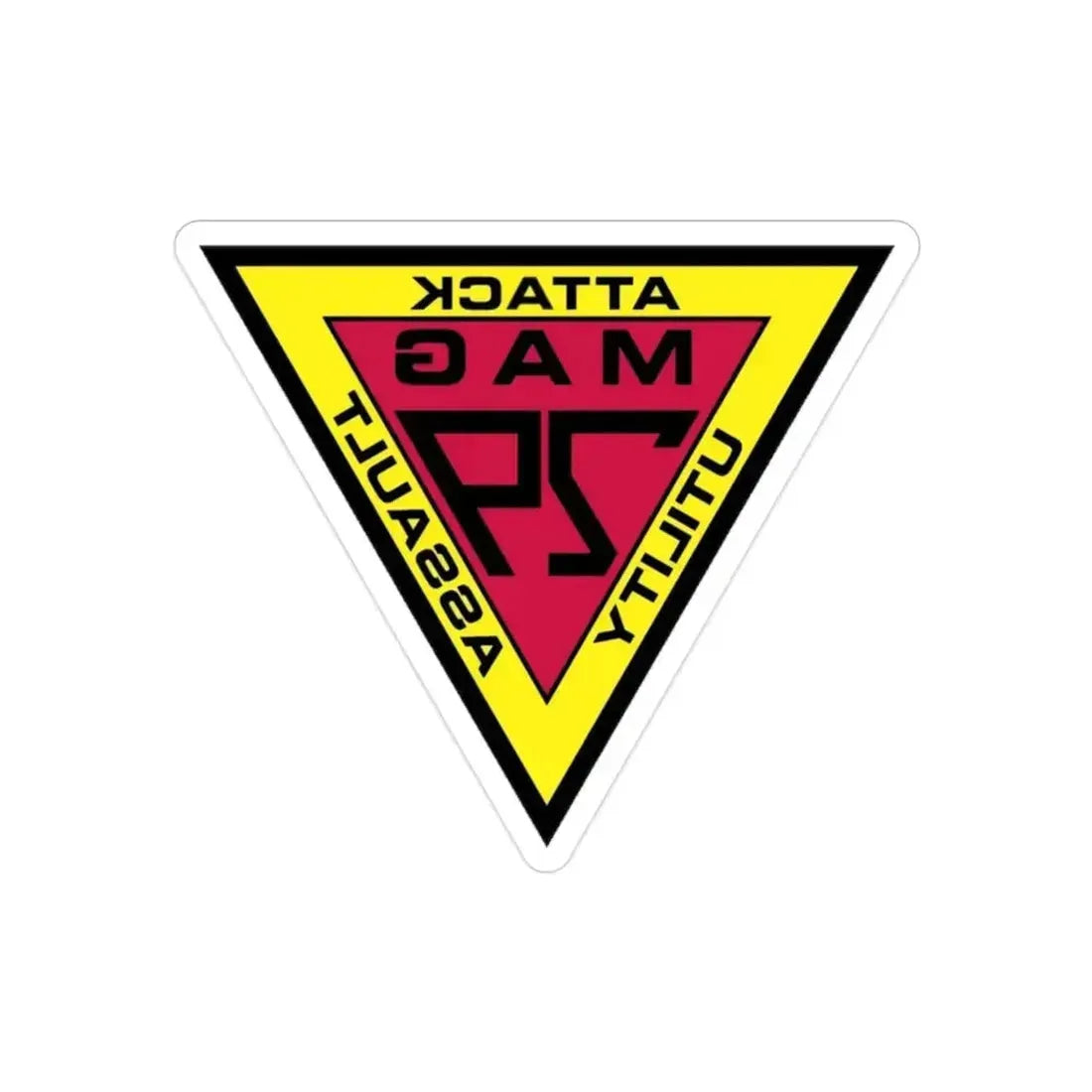 Marine Aircraft Group 29 (USMC) REVERSE PRINT Transparent Die-Cut STICKER 2 Inch Die-Cut Transparent - The Sticker Space