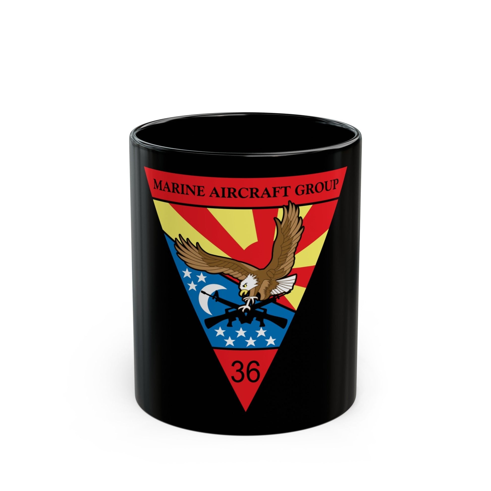 Marine Aircraft Group 36 (USMC) Black Coffee Mug-11oz-The Sticker Space