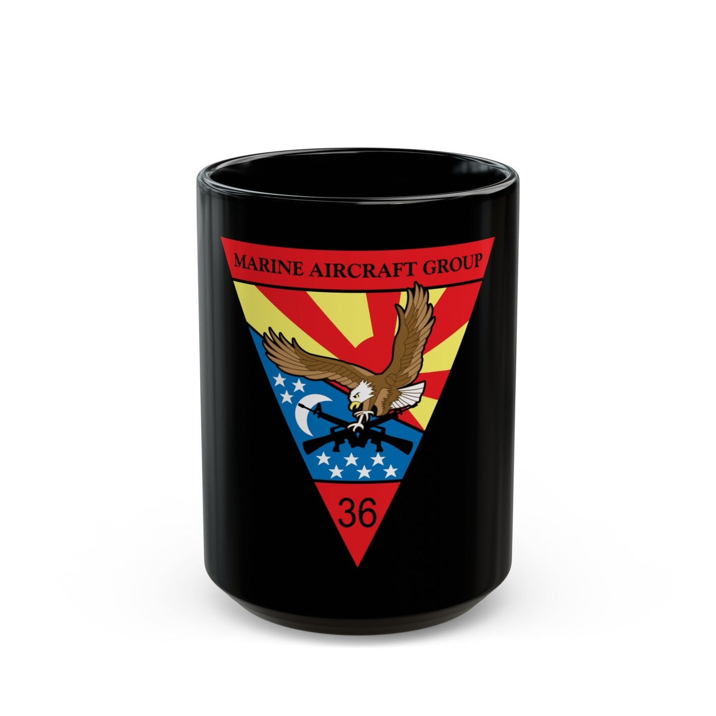 Marine Aircraft Group 36 (USMC) Black Coffee Mug-15oz-The Sticker Space