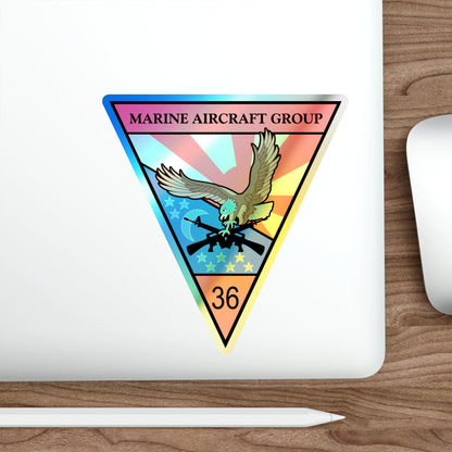 Marine Aircraft Group 36 (USMC) Holographic STICKER Die-Cut Vinyl Decal-The Sticker Space