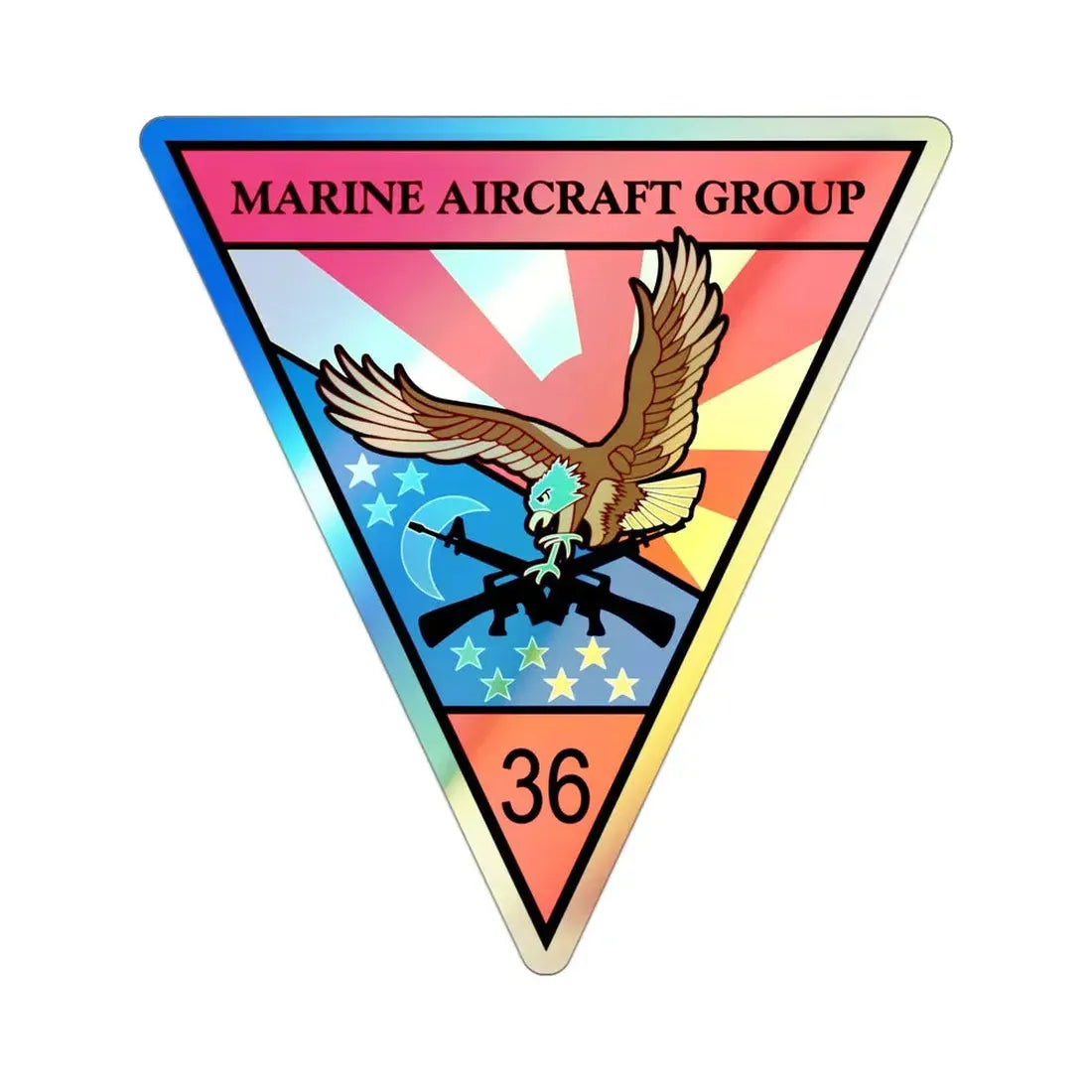 Marine Aircraft Group 36 (USMC) Holographic STICKER Die-Cut Vinyl Decal - The Sticker Space