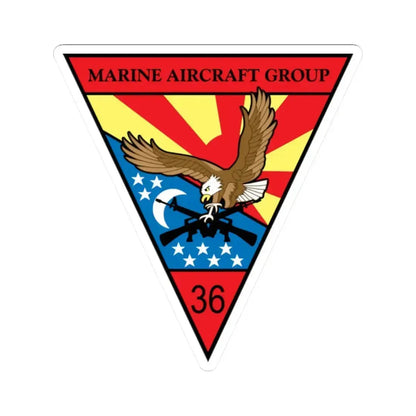 Marine Aircraft Group 36 (USMC) STICKER Vinyl Kiss-Cut Decal 2 Inch White - The Sticker Space