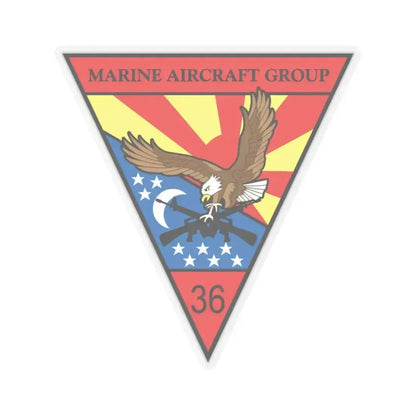 Marine Aircraft Group 36 (USMC) STICKER Vinyl Kiss-Cut Decal 3 Inch Transparent - The Sticker Space