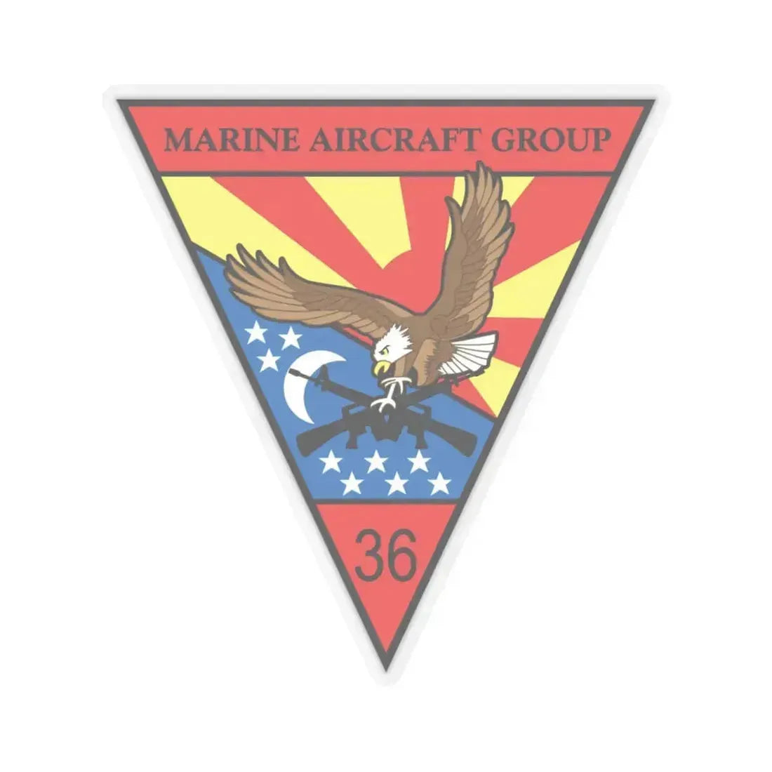 Marine Aircraft Group 36 (USMC) STICKER Vinyl Kiss-Cut Decal 6 Inch Transparent - The Sticker Space