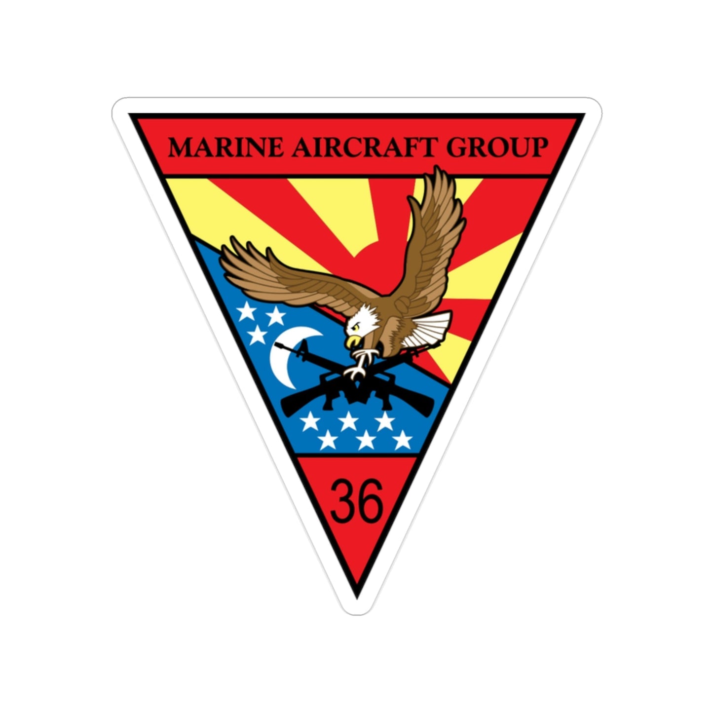 Marine Aircraft Group 36 (USMC) Transparent STICKER Die-Cut Vinyl Decal-2 Inch-The Sticker Space