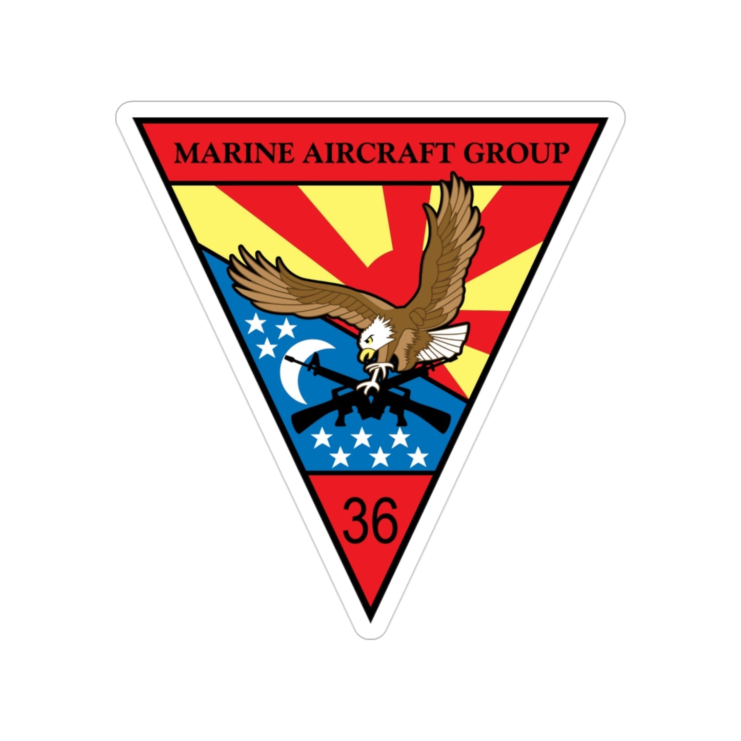 Marine Aircraft Group 36 (USMC) Transparent STICKER Die-Cut Vinyl Decal-3 Inch-The Sticker Space
