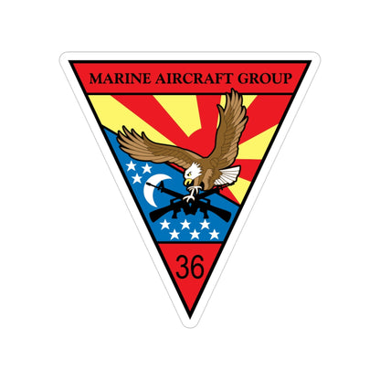 Marine Aircraft Group 36 (USMC) Transparent STICKER Die-Cut Vinyl Decal-4 Inch-The Sticker Space