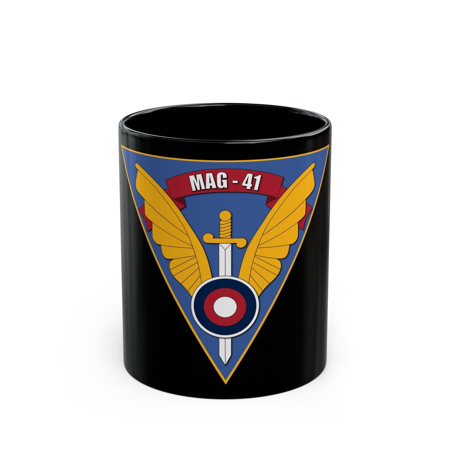 Marine Aircraft Group 41 (USMC) Black Coffee Mug-11oz-The Sticker Space