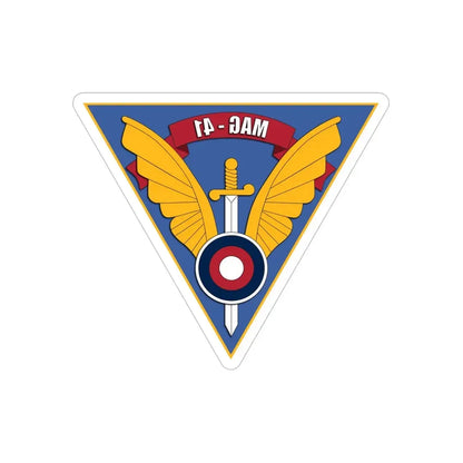 Marine Aircraft Group 41 (USMC) REVERSE PRINT Transparent Die-Cut STICKER - The Sticker Space