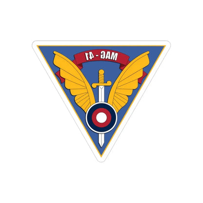 Marine Aircraft Group 41 (USMC) REVERSE PRINT Transparent Die-Cut STICKER - The Sticker Space