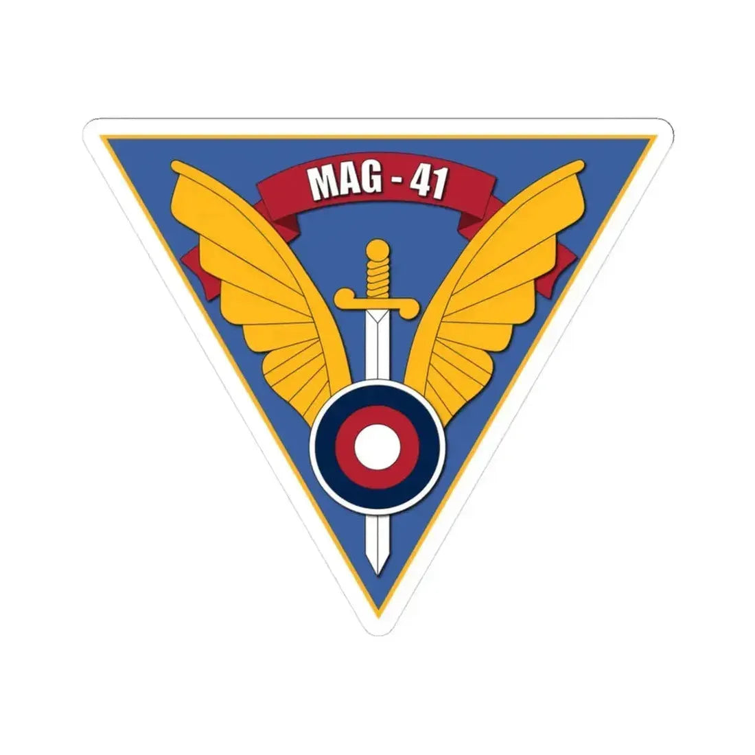 Marine Aircraft Group 41 (USMC) STICKER Vinyl Kiss-Cut Decal 3 Inch White - The Sticker Space