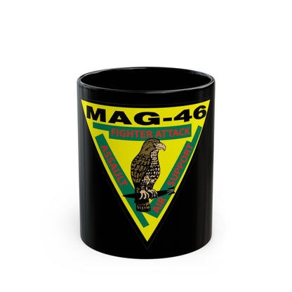 Marine Aircraft Group 46 (USMC) Black Coffee Mug-11oz-The Sticker Space