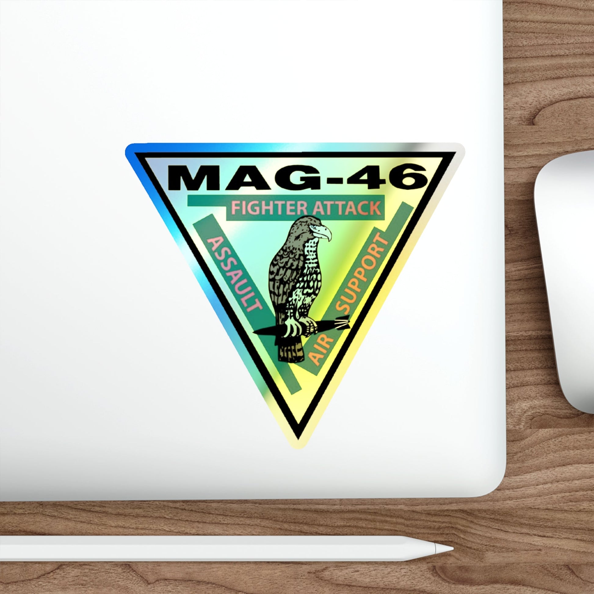 Marine Aircraft Group 46 (USMC) Holographic STICKER Die-Cut Vinyl Decal-The Sticker Space