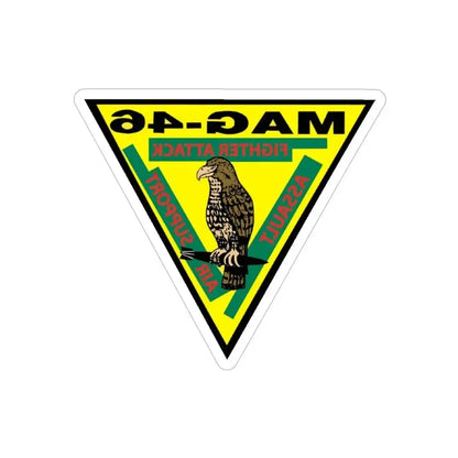 Marine Aircraft Group 46 (USMC) REVERSE PRINT Transparent Die-Cut STICKER 6 Inch Die-Cut Transparent - The Sticker Space