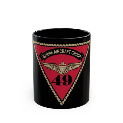 Marine Aircraft Group 49 (USMC) Black Coffee Mug-11oz-The Sticker Space