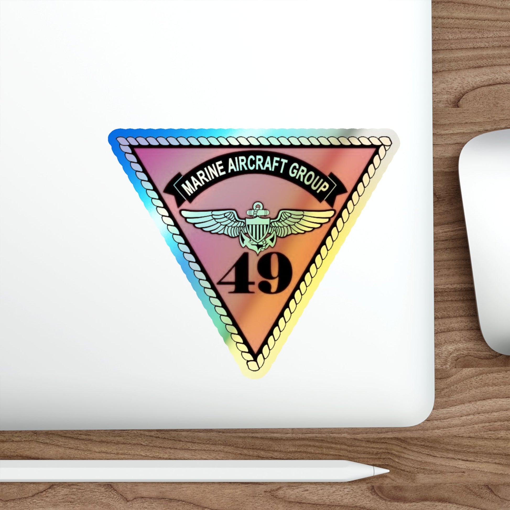 Marine Aircraft Group 49 (USMC) Holographic STICKER Die-Cut Vinyl Decal-The Sticker Space